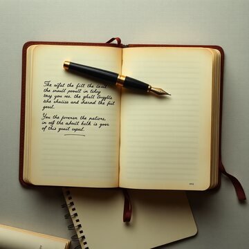 Handwritten notes on a desk